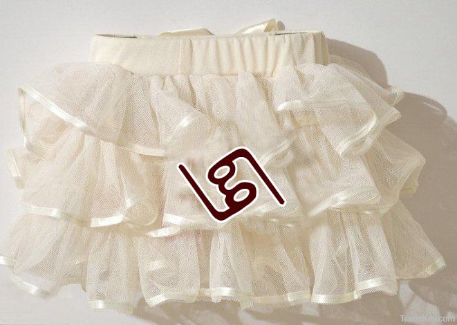 Children skirts Girls solid color cake skirt