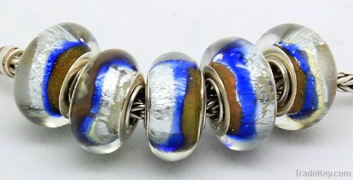 Lampwork Sliver Foil Beads(Silver core beads)