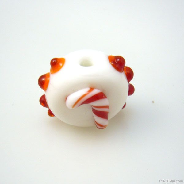 lampwork glass christmas candy beads