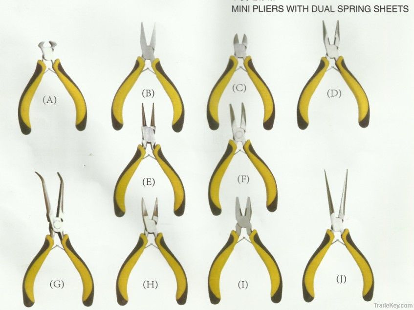 Mini pliers with dual spring sheets