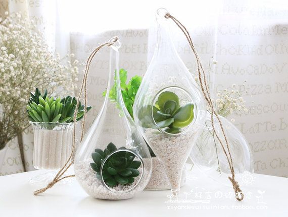 hanging crystal glass vases