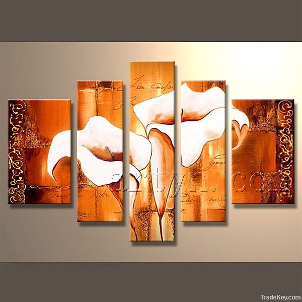 Newest Style Handmade Oil Painting Pictures Of Flowers On Canvas