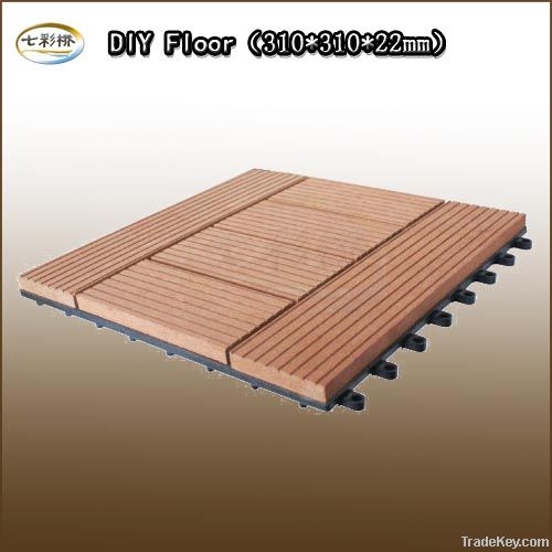 wood plastic composite DIY flooring