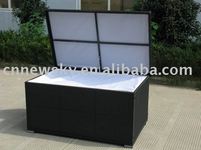 Patio rattan furniture knockdown storage box