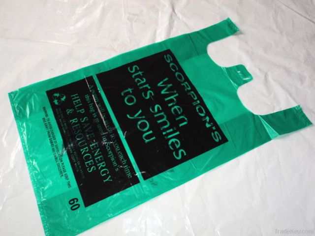 HDPE plastic shopping bag