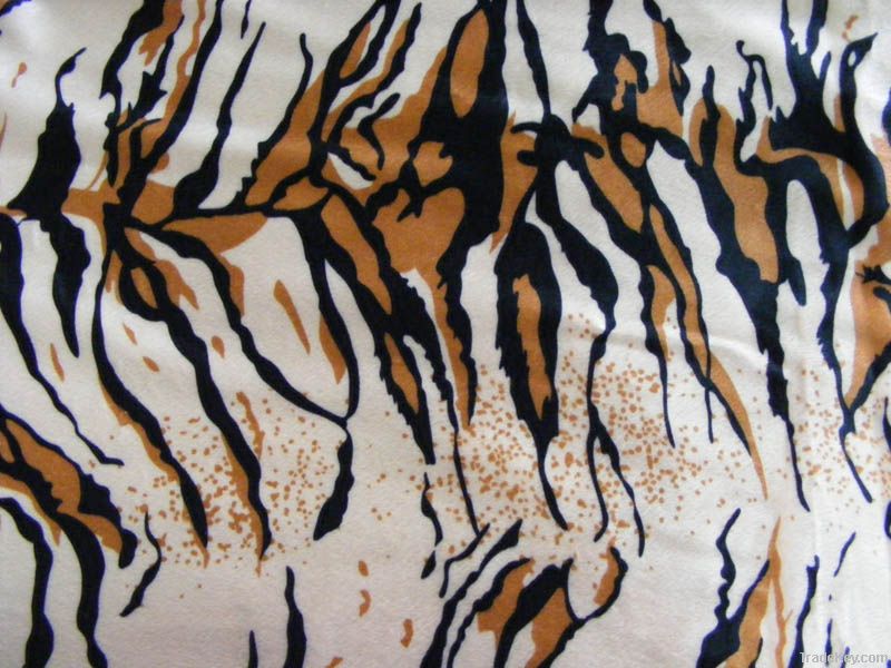 100% polyester animal print velboa