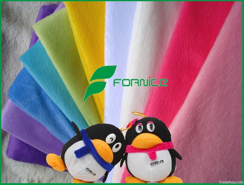 100% polyester plush velboa fabric for toys/blanket/baby shoes