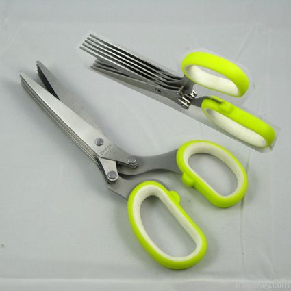 wholesales high quality stainless steel multi blade kitchen scissors