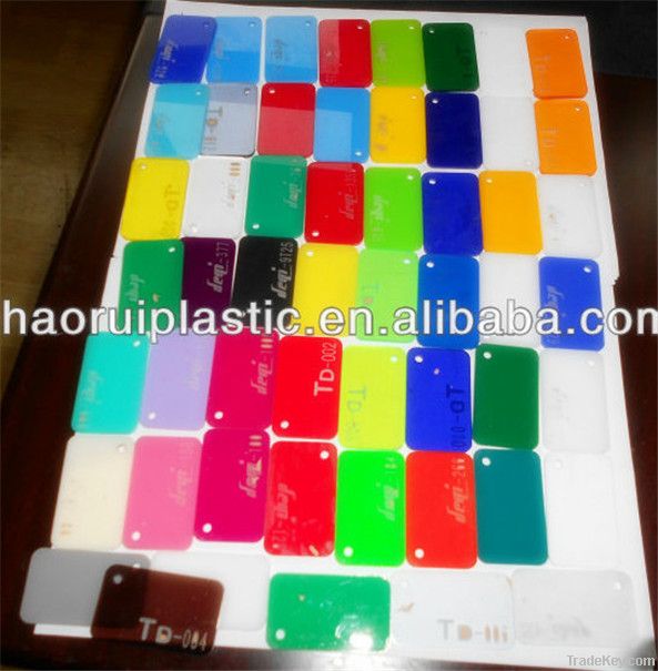 bright colors cast acrylic sheet
