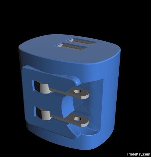 dual usb AC travel charger