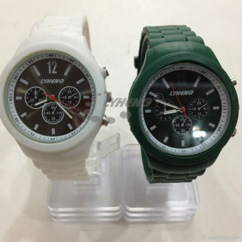 NEW design rubber watches annolog factory price