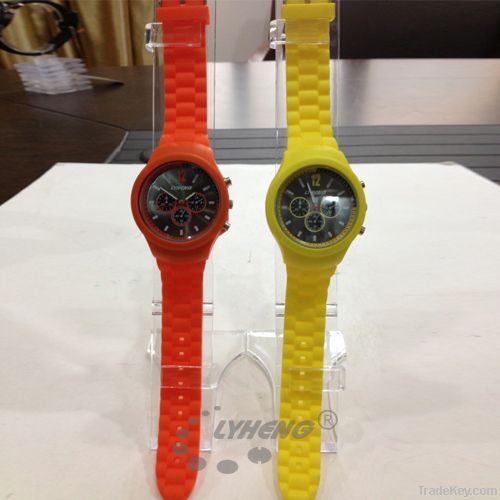 NEW design rubber watches annolog factory price