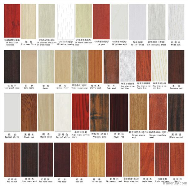 zhejiang cheap pvcfilm wooden door interior with wooden frame