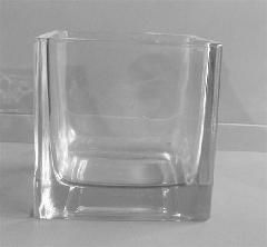 glass cube vase