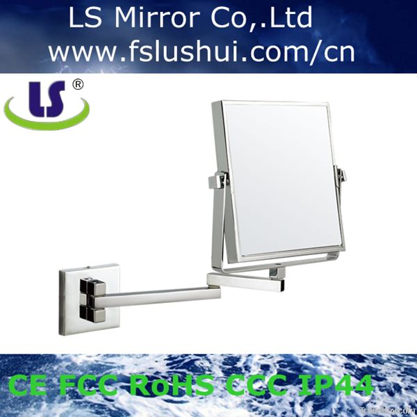 Fancy wall mounted square mirror with LED light