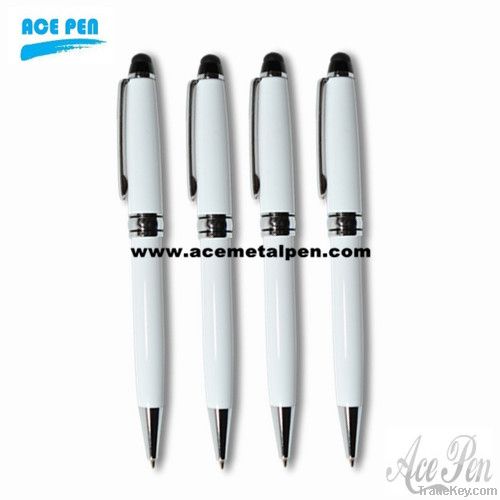 High quality White Touchscreen Stylus Ball Pens for iPhone/IPad/Tablet