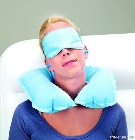 bestway blue inflatable travel pillow kits, inflatable neck pillow