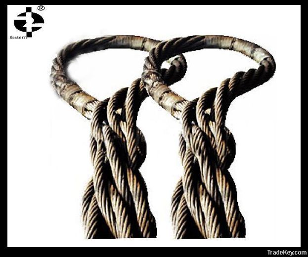 Oiled spliced steel wire rope sling