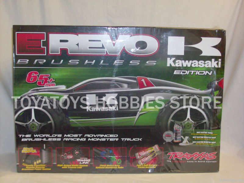 TRAXXAS E-REVO BRUSHELESS 4WD KAWASAKI EDITION RC CAR