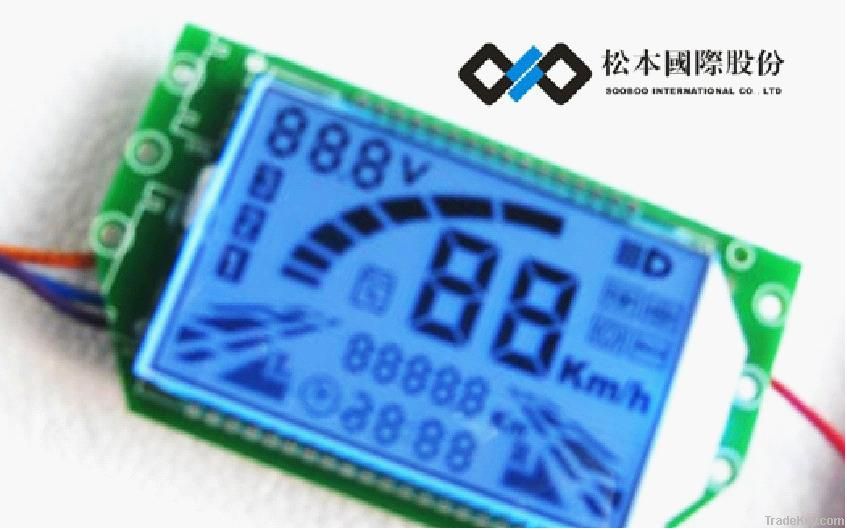 Custom LCD Screen Segment, LCD Module for Electric Motor Car Stopwatch