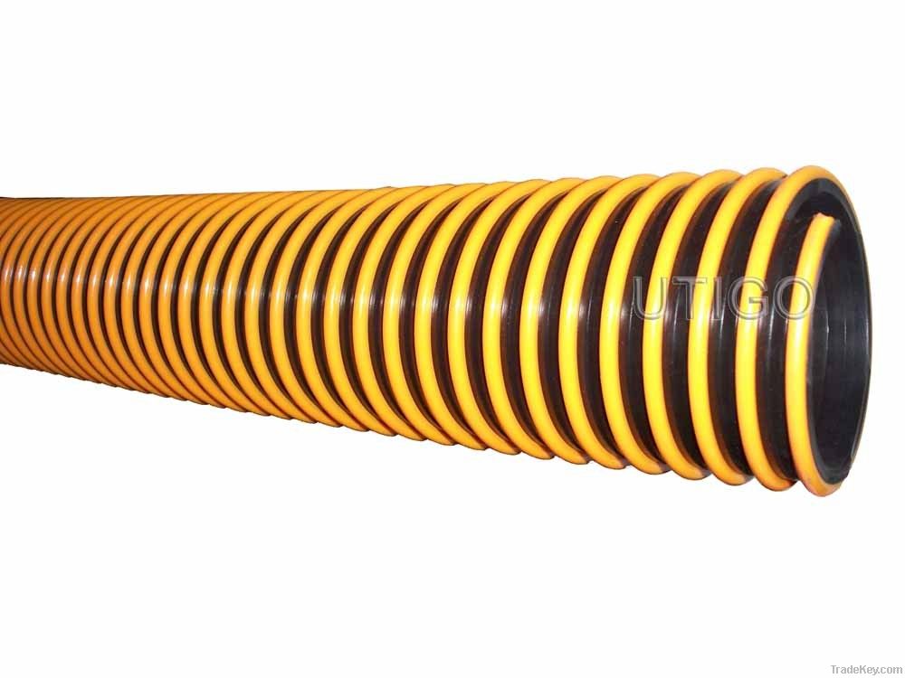 Flexible plastic hose with corrugated pvc spiral Language Option  Fren