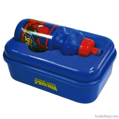 Plastic Lunch Box with water bottle