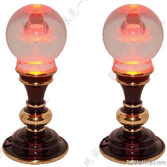 Auspicious crystal lotus circular lamp