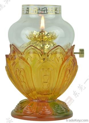 Ruyi colored glaze lotus oil lamp