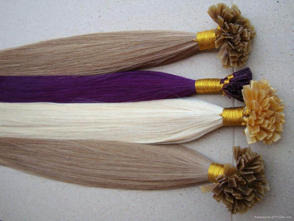 100% human hair I-tip, U-tip, prebonded Keratin hair extension,keratin fusion hair ,italian keratin hair extensions