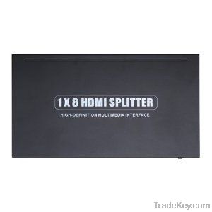 8-Port (1x8) HDMI 1.3 Amplified Powered Splitter / Signal Distributo