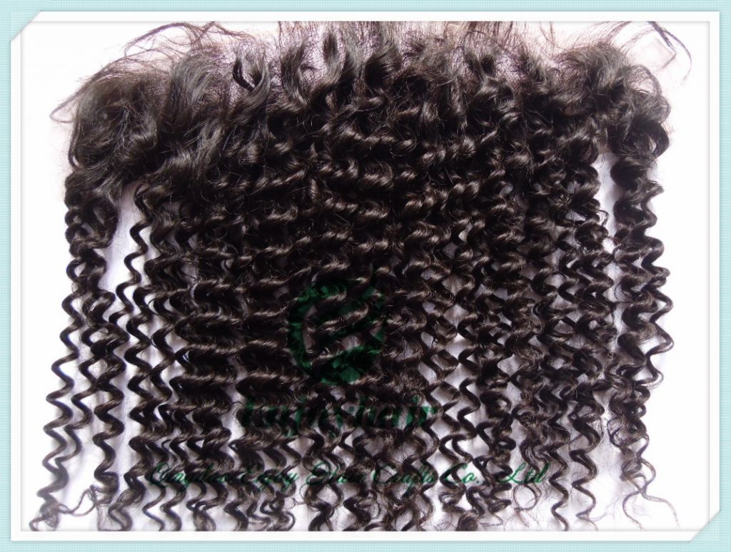 wholesale brazilian virgin hair 13x4  lace frontal hair extension curly and free part