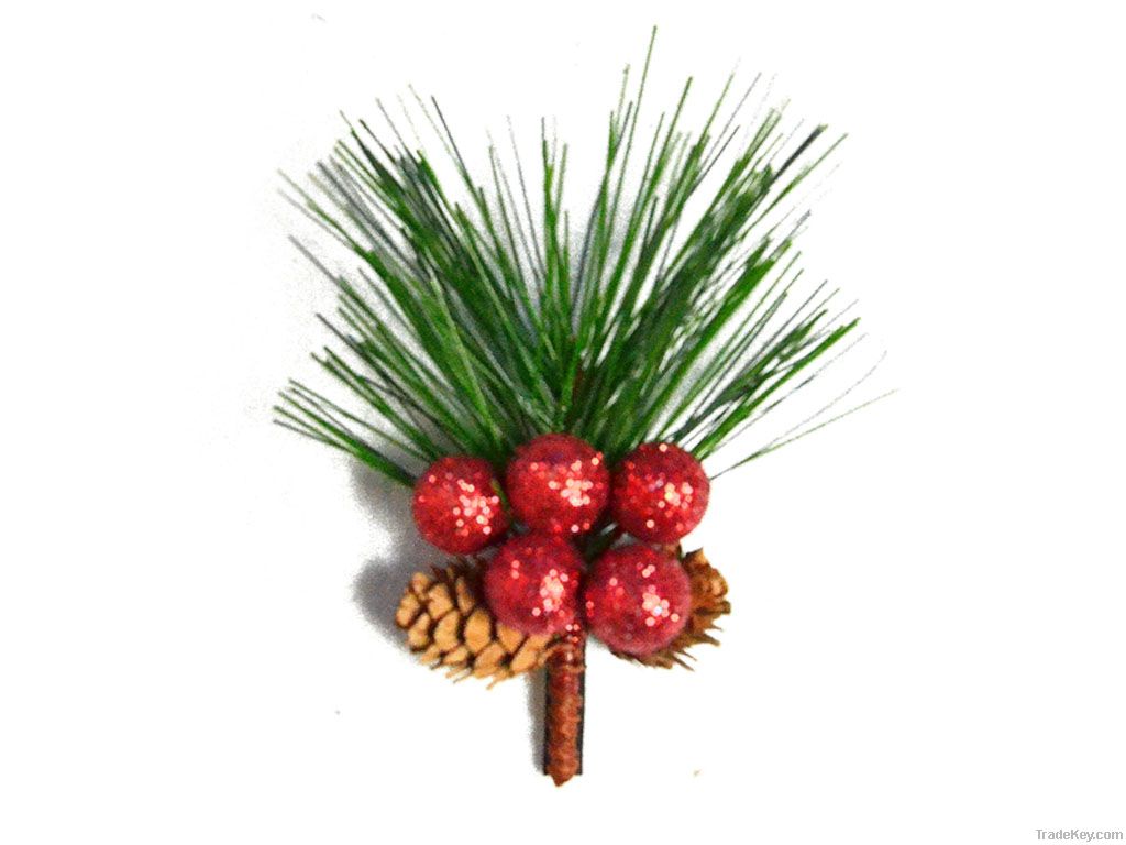 Factory outlets Christmas gift box decorated pine needle / pinecone he