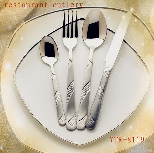 royal gold&silver plated stainless steel dinnerware set