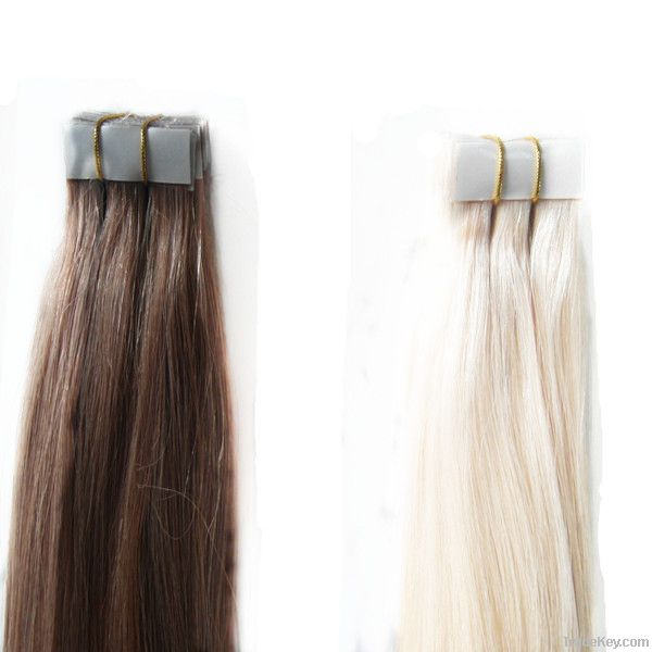 remy pu taped skin weft hair extension