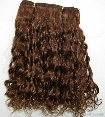 brown curl human hair weft(100% human hair)