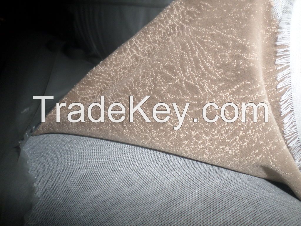 Flock upholstery fabrics 
