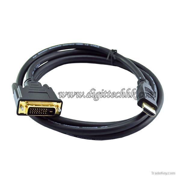 24+1 DVI-D Male to HDMI Male M/M Cable For HDTV DVD TV Plasma