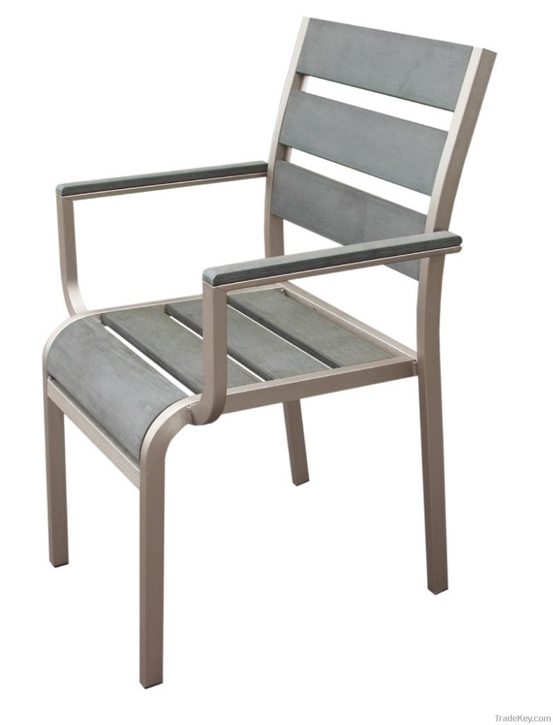 Outdoor furniture-polywood arm dining chair