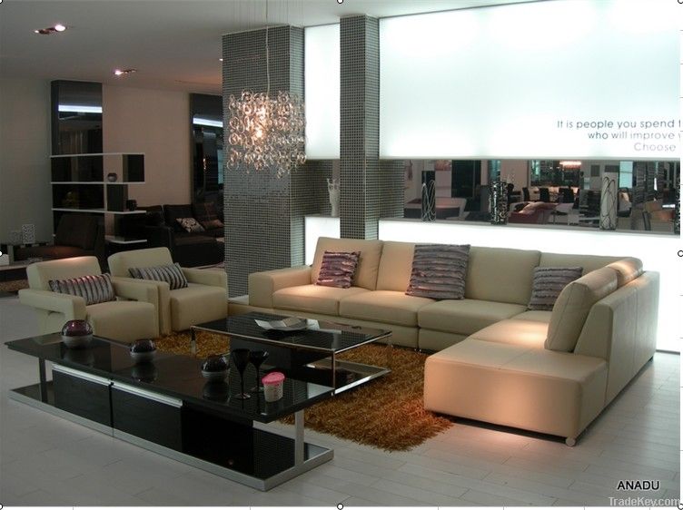 living Room Leather  Sofa