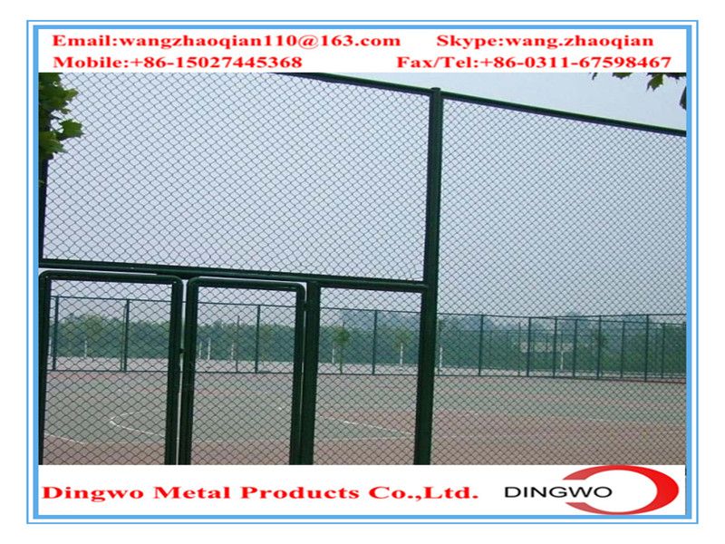 pvc coated chain link fence,stainless steel chain link fence,galvanized chain link fence,woven wire mesh fence,chain link fencing,sport fence,playground fence,garden fence,park fence,basketball fence,stadium fence,sport field fence