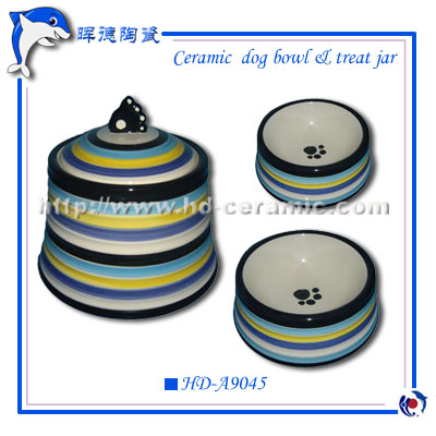 Ceramic pet feeder, pet bowl, dog bowl