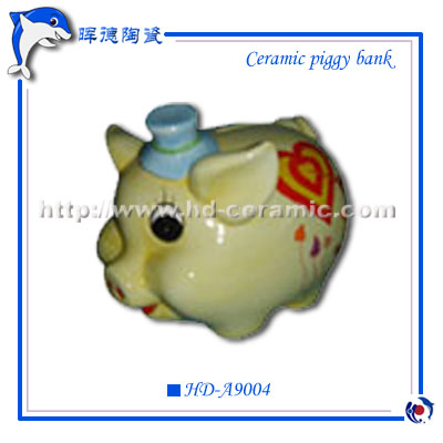 Ceramic piggy bank, coin bank, saving box, coin box