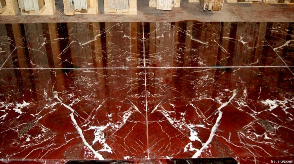 Rosso Levanto Bookmatched Marble