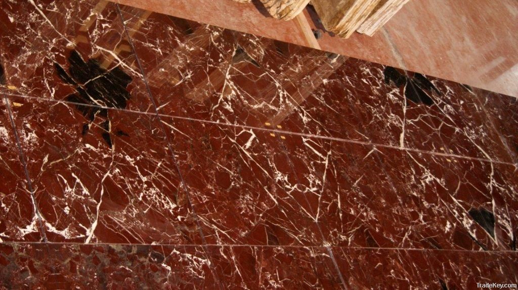 Rosso Levanto Bookmatched Marble