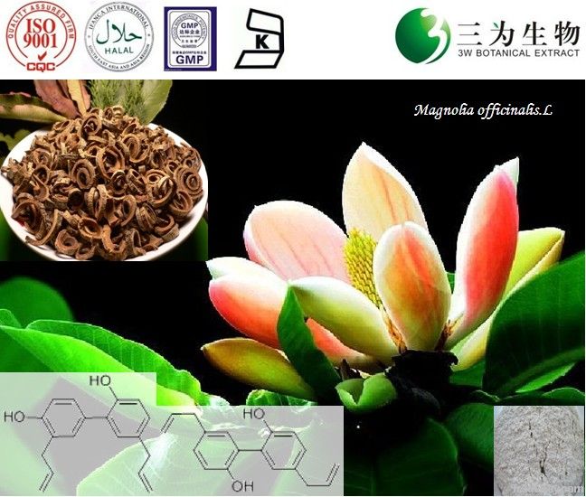 Magnolia bark extract -- 10~95% Magnolol and Honokiol