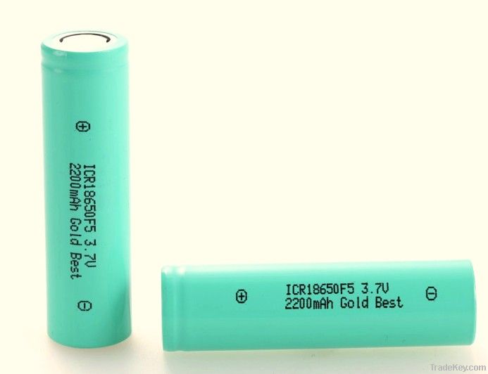 Original New 18650 Li-ion rechargeable battery 2200mAh