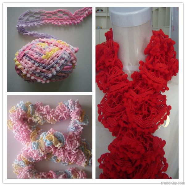 Polyester pingpong net yarn for knitting hot selling