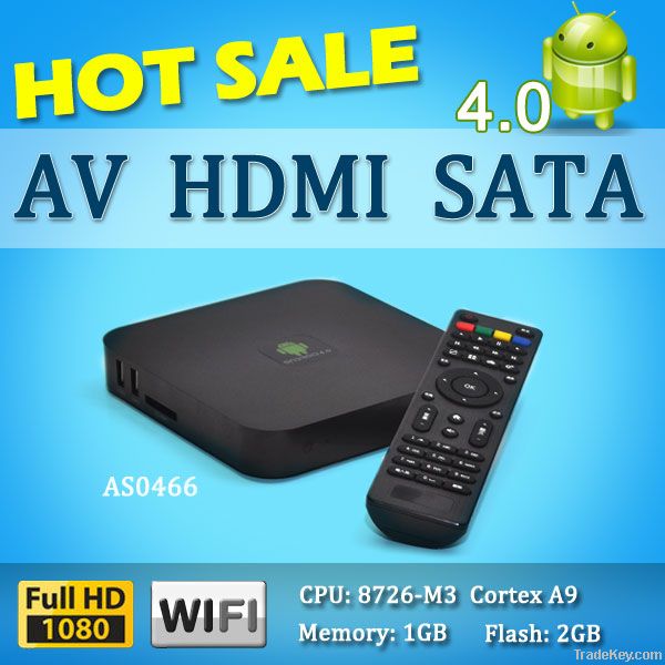 2013 new hot android tv box HDMI AV Skype VOIP iptv set top box