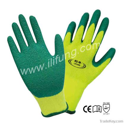 7G Acrylic Glove with Loop lining and Latex Crinkle Coating