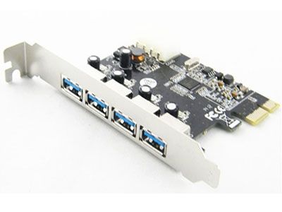 4 Port USB 3.0 HUB to PCI-E PCI Card Adapter Converter